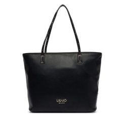 Torebka Liu Jo. Czarne shopper bag Liu Jo, bez wzorów, bez dodatków. Za 599.99 zł.
