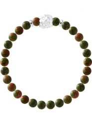 Pearline Bransoletka "Flowers" z kamieniem naturalnym rozmiar: onesize. Brązowe bransoletki damskie Pearline, srebrne. Za 152.99 zł.