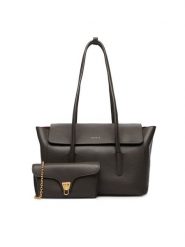 Coccinelle Torebka T8A Coccinelle Double Beat E1 T8A 11 02 01 Khaki. Brązowe shopper bag Coccinelle, bez wzorów, ze skóry, bez dodatków. Za 1,999.00 zł.