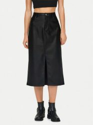 ONLY Spódnica z imitacji skóry Kiri 15324778 Czarny Regular Fit. Czarne spódnice damskie Only, s, bez wzorów, ze skóry. Za 169.99 zł.
