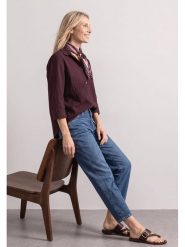 Street One Koszula w kolorze bordowym rozmiar: 46. Czerwone koszule damskie Street One, bez wzorów, z bawełny, street, bez kołnierzyka, bez ramiączek. Za 184.95 zł.