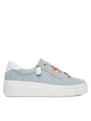 Remonte Sneakersy D1C06-12 Niebieski. Niebieskie obuwie sportowe damskie Remonte, ze skóry, bez zapięcia. Za 429.99 zł.