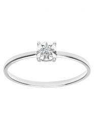 Revoni Złoty pierścionek z diamentem rozmiar: 49. Szare pierścionki damskie Revoni, z diamentem, złote. Za 913.99 zł.