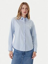 Tommy Hilfiger Koszula Ess WW0WW47169 Błękitny Regular Fit. Niebieskie koszule damskie Tommy Hilfiger, bez wzorów, z bawełny, bez kołnierzyka, bez ramiączek. Za 239.99 zł.