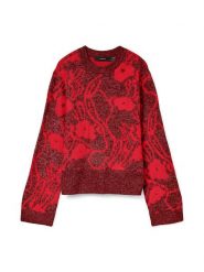 Vero Moda Sweter w kolorze bordowym rozmiar: XS. Czerwone swetry klasyczne damskie Vero Moda, xs, bez kołnierzyka. Za 100.52 zł.