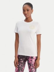 Versace Jeans Couture T-Shirt 80HAHT02 CJ03T Biały Slim Fit. Białe t-shirty damskie Versace Jeans Couture, xl, bez wzorów, z bawełny, bez kołnierzyka. Za 439.99 zł.