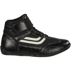 Buty treningowe Kwon. Czarne obuwie sportowe damskie KWON, ze skóry, bez zapięcia. Za 256.00 zł.