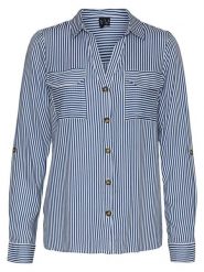 Vero Moda Koszula w kolorze niebiesko-białym rozmiar: L. Białe koszule damskie Vero Moda, l, bez wzorów, z wiskozy, bez kołnierzyka, bez ramiączek. Za 92.42 zł.