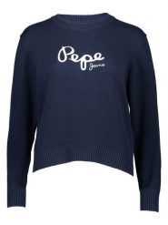 Pepe Jeans Sweter "Intarsia" w kolorze granatowym rozmiar: L. Niebieskie swetry klasyczne damskie Pepe Jeans, l, z jeansu, bez kołnierzyka. Za 232.23 zł.