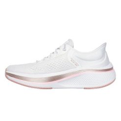 Buty SKECHERS GO RUN ELEVATE 2.0 BANYAN Biały. Białe obuwie sportowe casual damskie Skechers, z tkaniny. Za 489.07 zł.