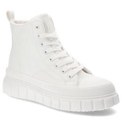 Białe Sneakersy Damskie Big Star Stylowe Obuwie. Białe obuwie sportowe damskie Big Star, na wiosnę, ze skóry ekologicznej, bez zapięcia. Za 129.00 zł.