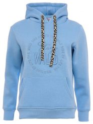 Zwillingsherz Bluza "Nelina" w kolorze błękitnym rozmiar: onesize. Niebieskie bluzy damskie Zwillingsherz, bez wzorów, z bawełny, z kapturem. Za 219.95 zł.