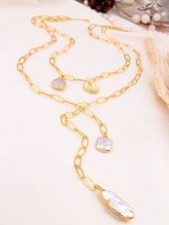 Pierres delicates Naszyjnik z zawieszką - dł. 50 cm rozmiar: onesize. Białe naszyjniki damskie Pierres delicates, z perłą, z mosiądzu. Za 118.56 zł.