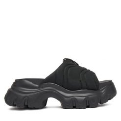 Klapki REPLAY. Czarne klapki damskie Replay, bez wzorów, bez obcasa, bez zapięcia. Za 309.99 zł.