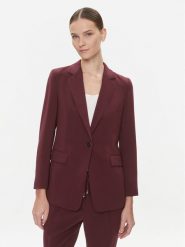 BOSS Marynarka Jocaluah 50490053 Bordowy Regular Fit. Czerwone marynarki i żakiety damskie Boss, bez wzorów, z syntetyku. Za 2,049.00 zł.