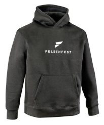 Bluza rozgrzewkowa Slopers. Czarne bluzy damskie FELSENFEST, l, z aplikacjami, z materiału, z kapturem. Za 289.99 zł.