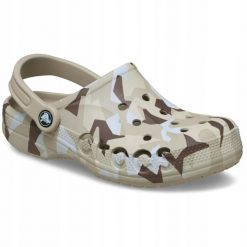 Chodaki Klapki Unisex Baya Seasonal Printed 206230 Clog 36-37. Białe klapki damskie Crocs, bez wzorów, z materiału, bez obcasa, bez zapięcia. Za 179.99 zł.
