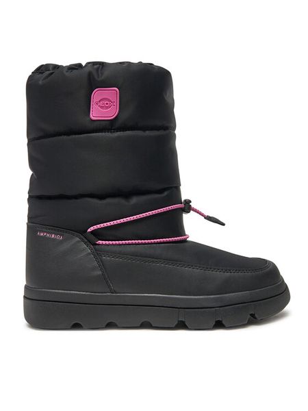 Geox Śniegowce Willaboom J46HWB 0FU54 C0922 D Czarny. Czarne kozaki dziewczęce Geox, bez wzorów, z materiału, bez obcasa, bez zapięcia. Za 289.99 zł.