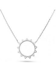 Eclat d'Argent Srebrny naszyjnik z elementami ozdobnymi - dł. 38 cm rozmiar: onesize. Szare naszyjniki damskie Eclat d'Argent, srebrne. Za 74.95 zł.