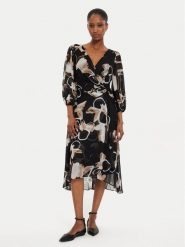 DKNY Sukienka codzienna DD4E6573 Czarny Regular Fit. Czarne sukienki damskie DKNY, bez wzorów, z syntetyku, bez ramiączek. Za 419.99 zł.