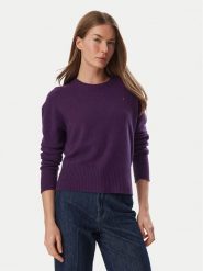 Tommy Hilfiger Sweter WW0WW51432 Fioletowy Regular Fit. Fioletowe swetry klasyczne damskie Tommy Hilfiger, m, z wełny, bez kołnierzyka. Za 649.99 zł.