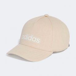 Czapka z daszkiem ADIDAS fitness. Brązowe czapki z daszkiem damskie Adidas, bez wzorów, z bawełny. Za 59.99 zł.