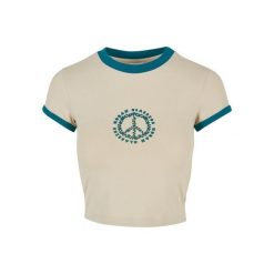 Koszulka court damska z elastycznego dżerseju Koszulka Urban Classics. Białe koszulki sportowe damskie Urban Classics, bez wzorów, z dżerseju, bez ramiączek. Za 152.50 zł.