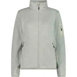 Kurtka polarowa Knit-Tech damska 100% poliester – 11FV Pistaccio-Bianco. Zielone kurtki damskie CMP, bez wzorów, z polaru, bez kaptura. Za 245.50 zł.