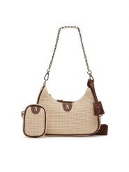 Steve Madden Torebka Bvital-W SM13000840 Beżowy. Brązowe torebki klasyczne damskie Steve Madden, z materiału, bez dodatków. Za 249.99 zł.
