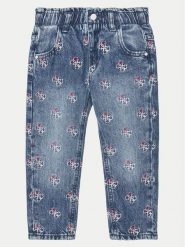 Guess Jeansy K5RA04 D45E0 Niebieski Regular Fit. Niebieskie jeansy dziewczęce Guess, z aplikacjami, z bawełny. Za 129.99 zł.