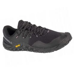 Damskie Buty Do Biegania Trail Glove 7. Czarne obuwie trekkingowe damskie Merrell, z gumy, bez zapięcia. Za 728.99 zł.
