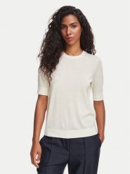 BOSS Sweter Farbella 50544996 Beżowy jasny Slim Fit. Brązowe swetry klasyczne damskie Boss, xl, z wełny, bez kołnierzyka. Za 639.99 zł.