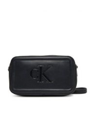 Calvin Klein Torebka Bold Ck Camera Bag LV04F3220G Czarny. Czarne listonoszki damskie Calvin Klein, bez wzorów, ze skóry, bez dodatków. Za 259.99 zł.
