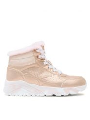 Skechers Sneakersy Uno Lite Camo Dazzle 310485L/GDPK Złoty. Żółte buty sportowe dziewczęce Skechers, bez wzorów, ze skóry, bez zapięcia. Za 219.99 zł.