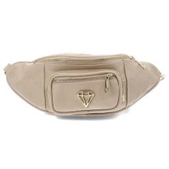 Złota Elegancka Damska Nerka Armodo. Brązowe nerki i saszetki damskie Armodo, z aplikacjami, ze skóry ekologicznej. Za 409.00 zł.