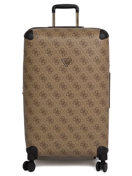 Guess Walizka w kolorze jasnobrązowym - 46 x 77 x 33 cm rozmiar: onesize. Brązowe walizki Guess, z aplikacjami, z materiału. Za 796.99 zł.