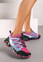 Niebiesko-Fuksjowe Buty Sportowe Sneakersy Sznurowane na Tłoczonej Podeszwie Tinasinna. Niebieskie obuwie sportowe casual damskie Renee. Za 109.99 zł.