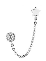 OR ÉCLAT Złoty kolczyk-wkrętka "Royal" z cyrkoniami rozmiar: onesize. Szare kolczyki damskie Or Éclat, z cyrkonią, złote. Za 304.99 zł.