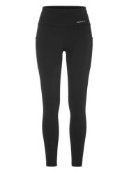 Craft Essence Tights 3 W — legginsy treningowe z szerokim pasem – Black. Czarne legginsy damskie Craft, m, bez wzorów, z elastanu. Za 344.00 zł.