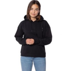 Bluza damska Protest Prtkaikoura. Czarne bluzy damskie Protest, bez wzorów, z kapturem. Za 289.99 zł.