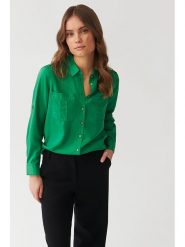 TATUUM Bluzka w kolorze zielonym rozmiar: 40. Zielone bluzki damskie TATUUM, bez wzorów, z lyocellu, bez kołnierzyka, bez ramiączek. Za 117.45 zł.