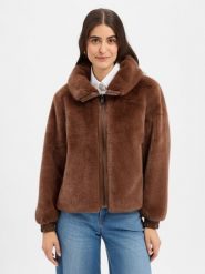 Marie Lund Damowa kurtka ze sztucznego futra Kobiety brązowy, 42. Brązowe kurtki damskie Marie Lund, bez wzorów, z materiału, bez kaptura. Za 499.95 zł.
