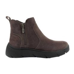 Damskie Skórzane Buty Bormio. Szare obuwie trekkingowe damskie Scholl, z materiału, bez zapięcia. Za 273.99 zł.