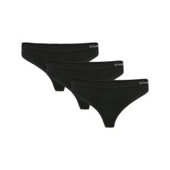 Damskie stringi bezszwowe Hummel Juno (x3). Czarne stringi Hummel, bez wzorów. Za 196.50 zł.