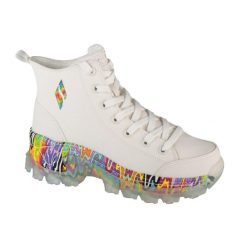 Buty sportowe Sneakersy damskie, Jen Stark: Hi-Ryze - See-Thru Drip. Białe obuwie sportowe casual damskie Skechers, trekkingowe. Za 449.99 zł.