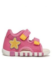 Geox Sandały B Sandal Iupidoo Gir B4517A 0GNBC C8F2V Różowy. Czerwone sandały dziewczęce Geox, ze skóry, bez obcasa, bez zapięcia. Za 239.99 zł.