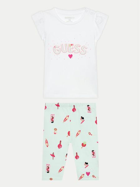Guess Komplet bluzka i legginsy A4GG06 K6YW3 Kolorowy Regular Fit. Bluzki i koszule dziewczęce Guess, z aplikacjami, z bawełny, bez kołnierzyka, bez ramiączek. Za 89.99 zł.