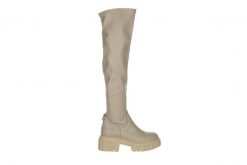 Kozaki Bayla-159 3985 001-P Beż Lico 159094, Skóra naturalna - 40. Brązowe kozaki damskie Bayla, ze skóry ekologicznej, bez obcasa, bez zapięcia. W wyprzedaży za 224.10 zł.