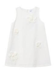 Mayoral Sukienka elegancka 3922 Écru Regular Fit. Białe sukienki dziewczęce Mayoral, bez wzorów, z syntetyku, bez ramiączek. Za 199.99 zł.