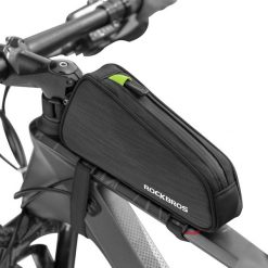 Wąska torba rowerowa na ramę 1,1 L. Czarne torby sportowe ROCKBROS, bez wzorów, z acetatu, duże. Za 86.00 zł.